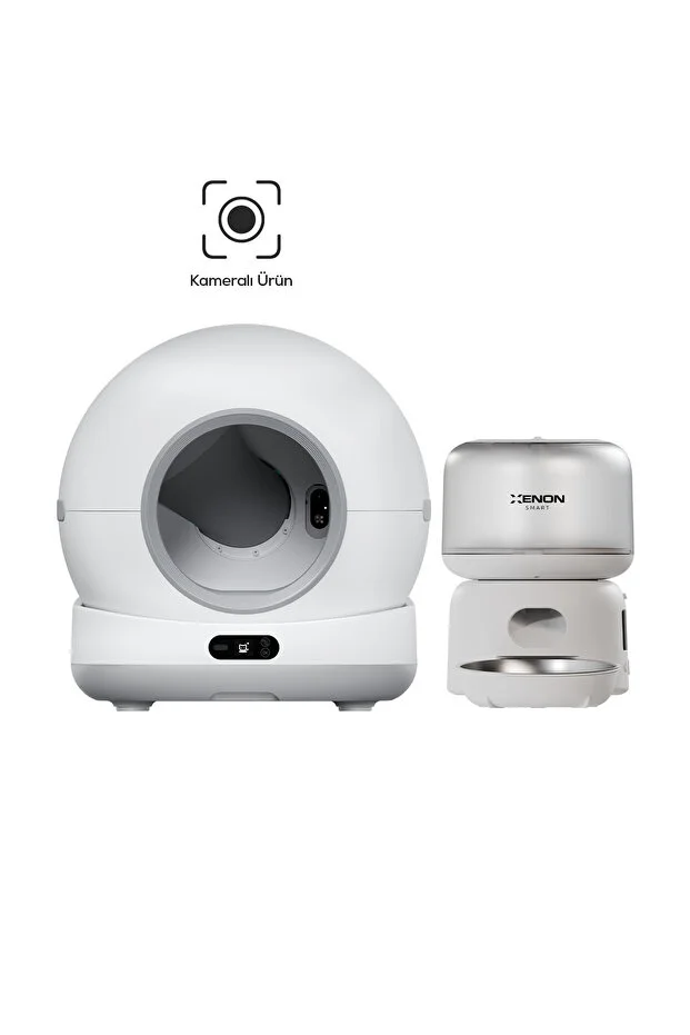 Kameralı Kedi Tuvaleti ve Mama Kabı 2'li Set | WiFi, 1080p, 72L Otomatik Kedi Tuvaleti, Mobil Kontrol, Kameralı Kedi Tuvaleti ve Mama Kabı 2'li Set | WiFi, 1080p, 72L Otomatik Kedi Tuvaleti, Mobil Kontrol,